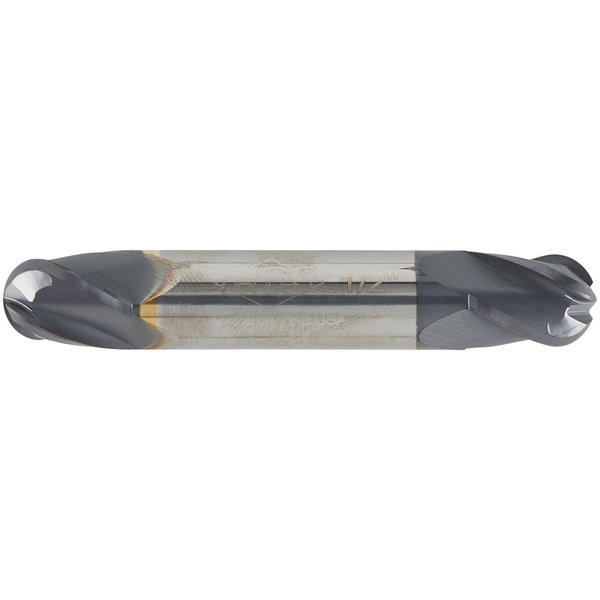 Cgs Tool 4 Flute Dem Ball End Stub Length 1/2"Dia 1/2"Shank 5/8"Loc 3"Oal W/Altin Coating 442-5000-ALTiN